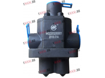 Клапан управления КПП (2 штока+3 отв. под трубки) H3 HOWO (ХОВО) WG2203250001 фото 1 Сыктывкар